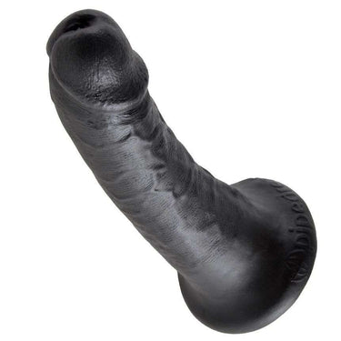 Dildo Realistico King Cock Nero con Base Ventosa e Compatibilità Imbracatura